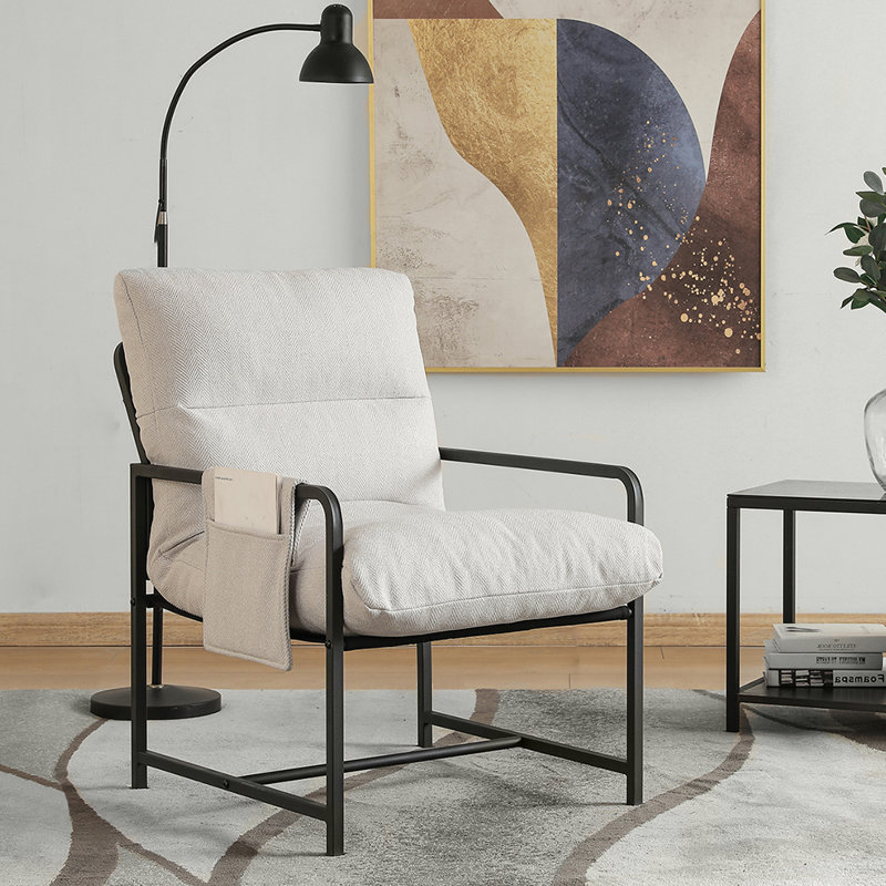 Obet 59cm Wide Tufted Armchair, White