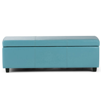 Banc rembourré avec rangement en mousse à haute densité de 48 po Avalon