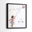 «Girl Flying Kite» - reproduction encadrée de qualité supérieure - prête à être accrochée - aucun clou requis - aucun clou requis-781308695-781308699