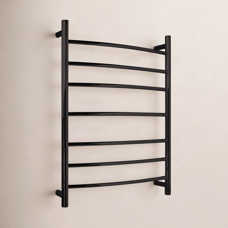 Gown Wall Mounted Electric Towel Warmer, Matte Black