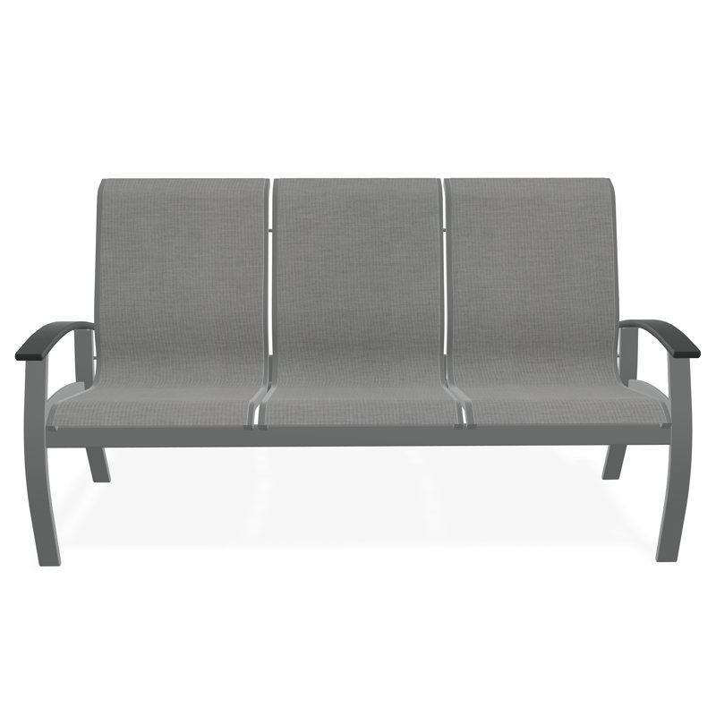 Canapé 3 places à structure en aluminium Belle Isle, Alliage Sunbrella®, Graphite