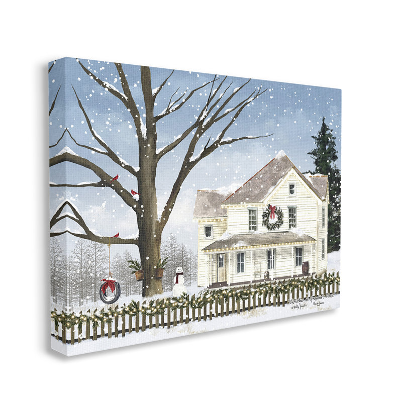 «Charmant quartier d'hiver» par Billy Jacobs, H 30 po x l 40 po x P 1,5 po