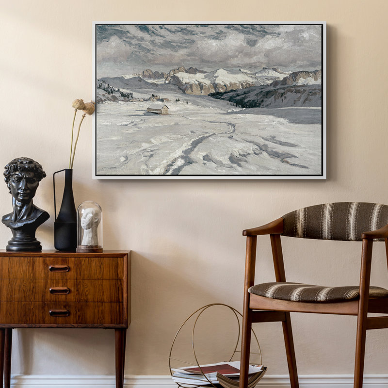 Paysage rétro - CMXI, H 25 po x l 37 po x P 2 po, Toile avec cadre blanc