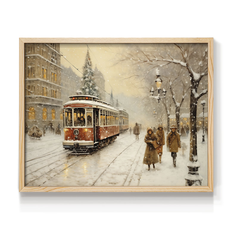 Chirstmas Art-CCCXL -Framed Print - Restickable, Naturel, H 16 po x l 20 po