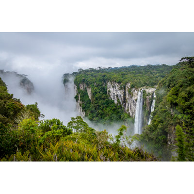 Waterfall Of Itaimbezinho Canyon by Diegograndi - Wrapped Canvas Print