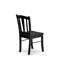 L'ensemble 3 pièces contient une table rectangulaire en bois avec une rallonge papillon et 2 chaises de cuisine, noir-1753042033-1753042032-1753042028