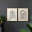 Croquis rétro, impression giclée sur fond vintage - ensemble de 2-1365129734-1365129735