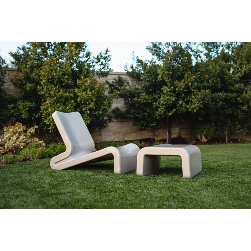 Line Outdoor Ottoman, Sandstone