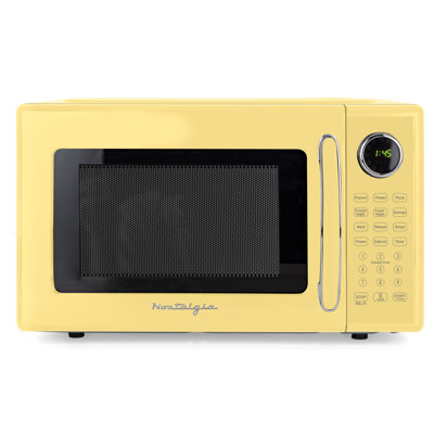 Rétro 1,1 pi³ Four à micro-ondes de comptoir, jaune
