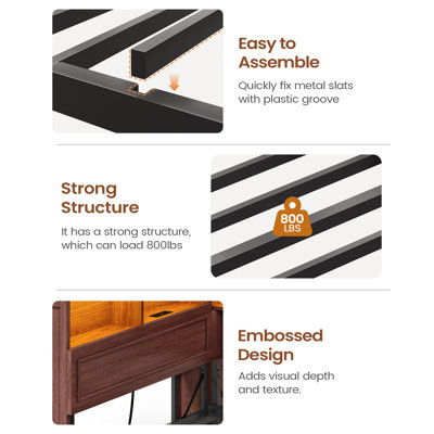 Structure de lit de jour Farmhouse