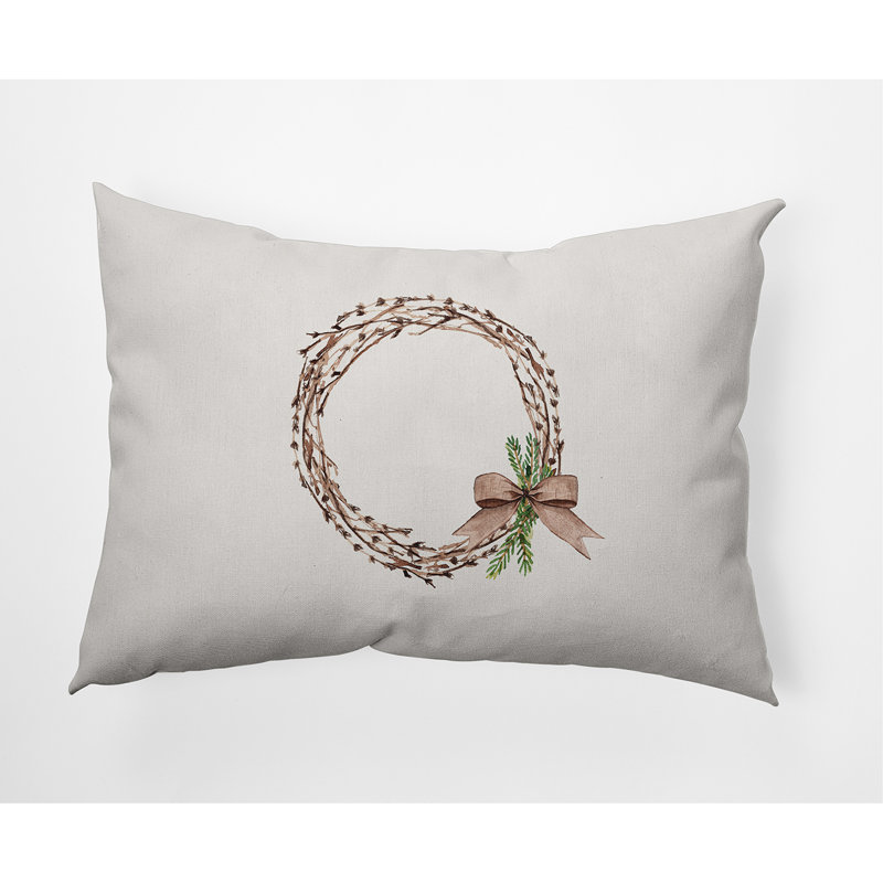  Coussin rectangulaire d'extérieur Sprig of Green, Blanc