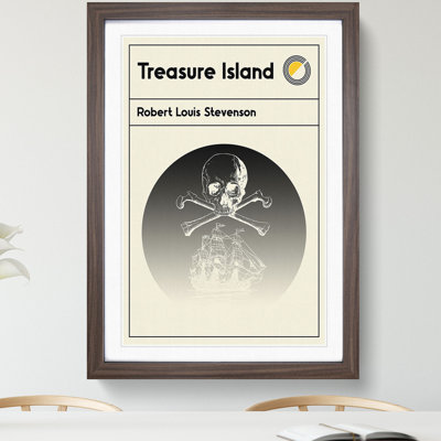 Book Cover Treasure Island Robert Louis Stevenson - Picture Frame Graphic Art