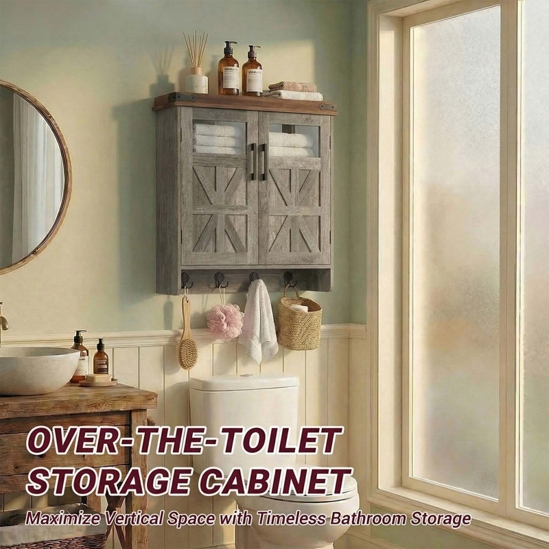 Over Toilet Medicine Cabinet With Adjustable Shelves And Towel Hook For Bathroom Kitchen Garage Storage Organization