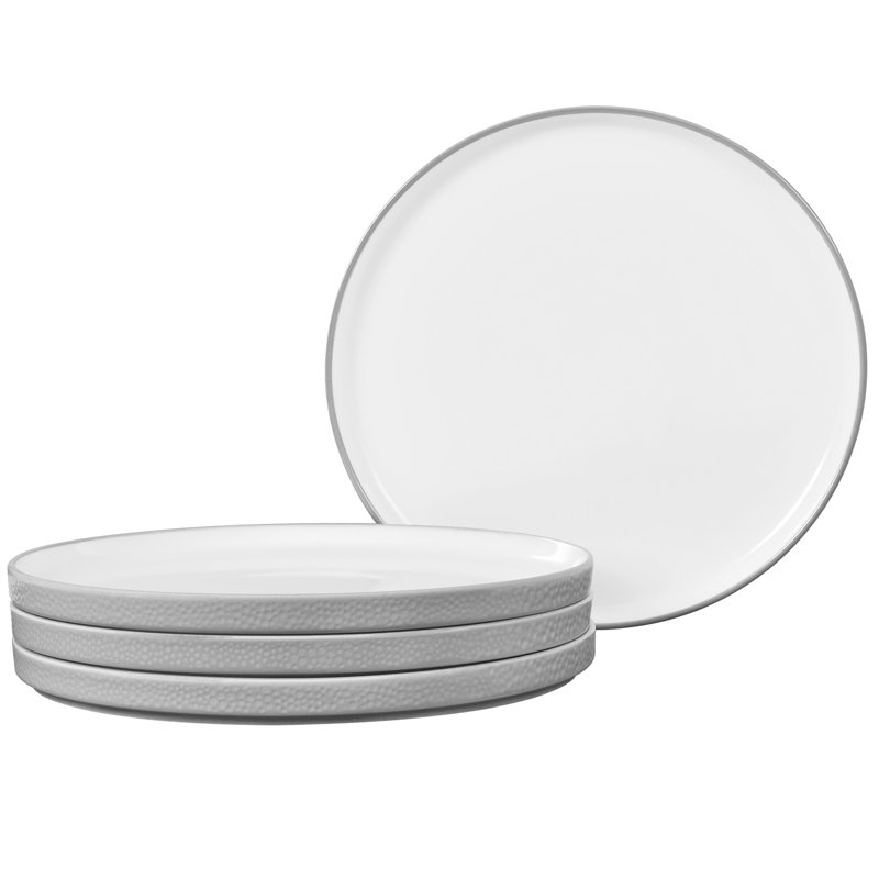 Noritake Colortex Stone Stax Dinner Plates, 9-3/4", Grey