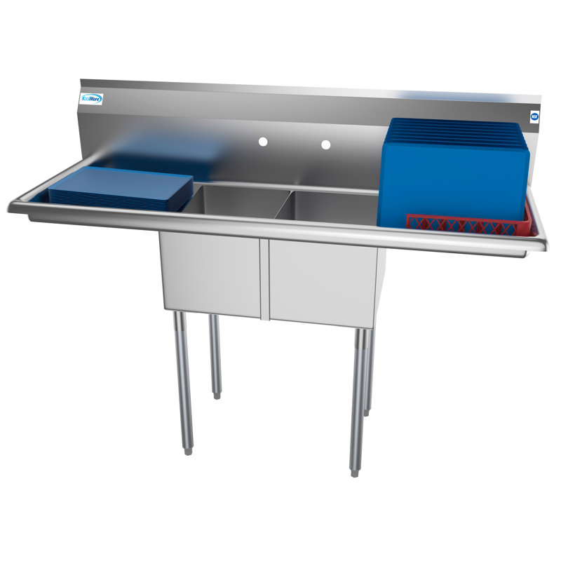 Évier de service autoportante 56" x 22"