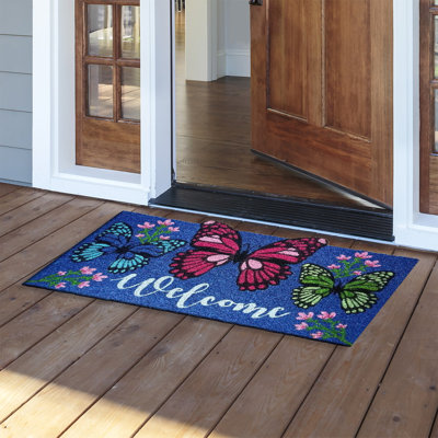 Butterfly Trio Coir Doormat