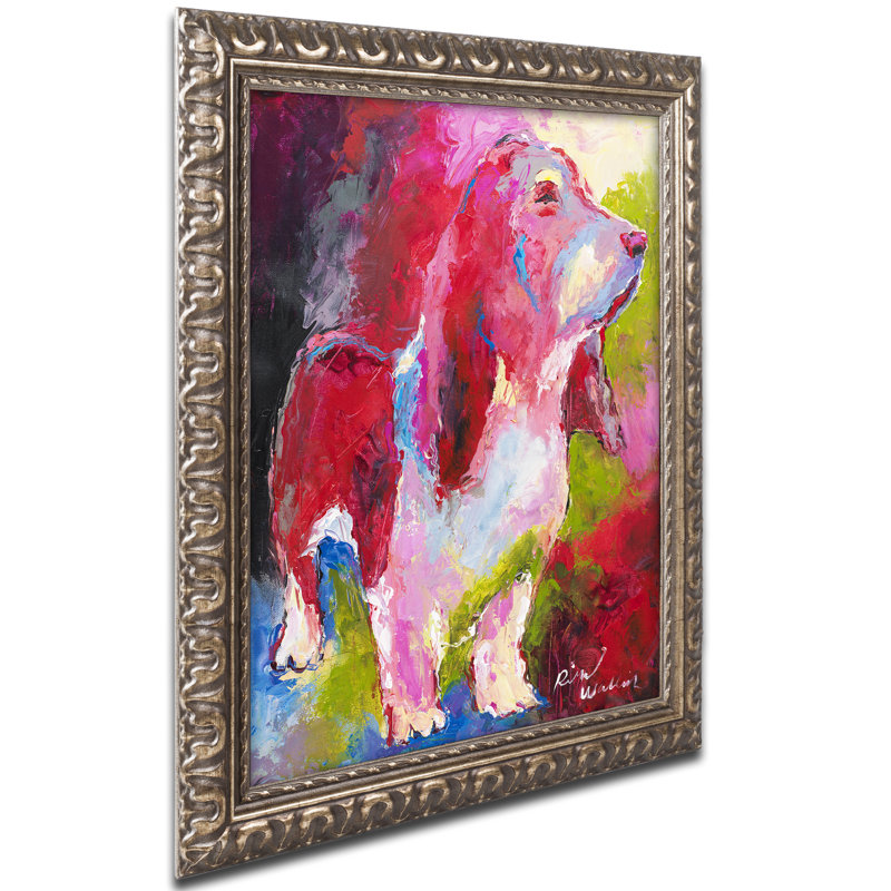 « red head », impression sur toile, H 14 po x l 11 po x P 0,5 po, Cadre noir, Blanc
