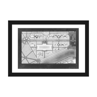 «French Garden Blueprint IV», impression sur toile