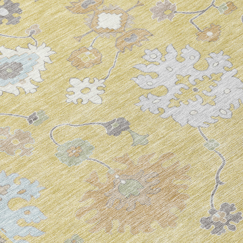 Machine Washable Indoor/Outdoor Chantille ACN2675 Global Rug, Wheat, 3' x 5'
