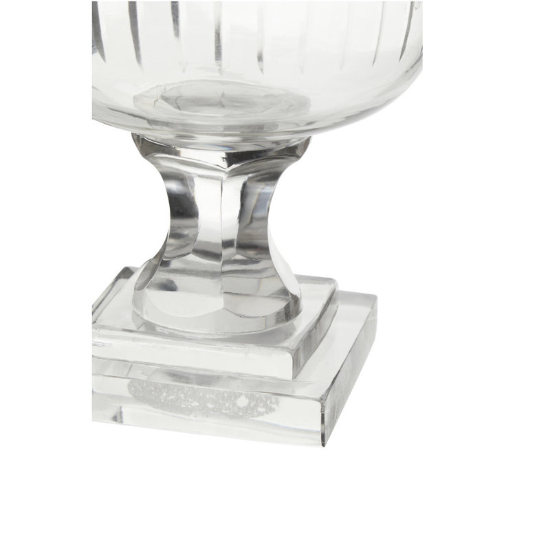 Glass Tabletop Hurricane, 29cm H x 18cm W x 18cm D