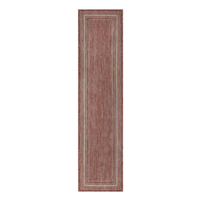 Reyhan Rust Red Indoor / Outdoor Area Rug