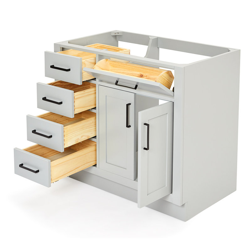 Base de meuble-lavabo simple 36 po Osoria, Gris