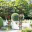 Metal Garden Arch With Adjustable Width W42.52''~W78.15''  Climbing Plants Support Rose Arch Outdoor