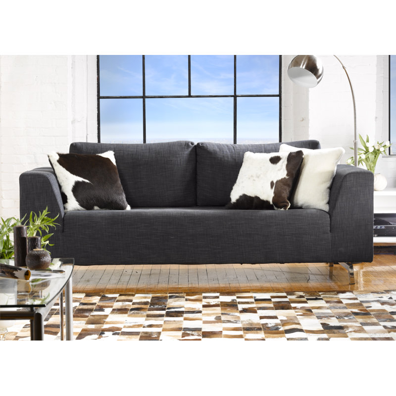 Tapis noir/brun/gris zone fait main géométrique Aayush