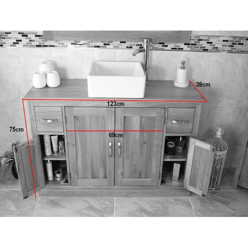 Araiza 1230mm Single Bathroom Vanity with Vessel Stone Basin