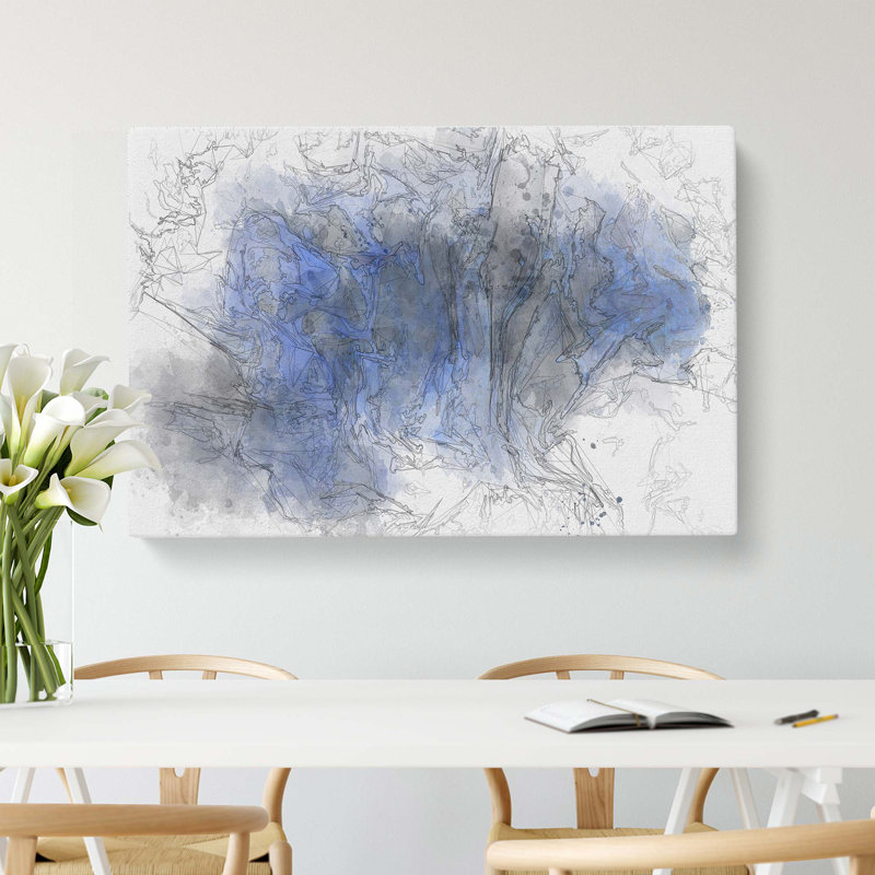 Remember The Shadow In Abstract - Wrapped Canvas Print, 40cm H x 60cm W x 3cm D