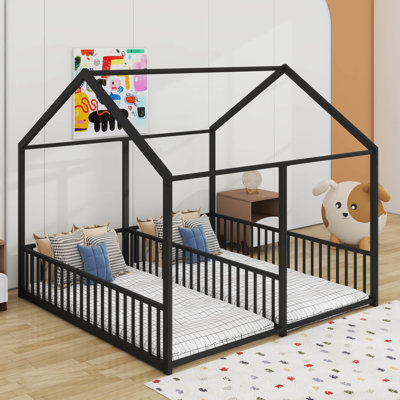 Metal Twin Size House Platform Beds