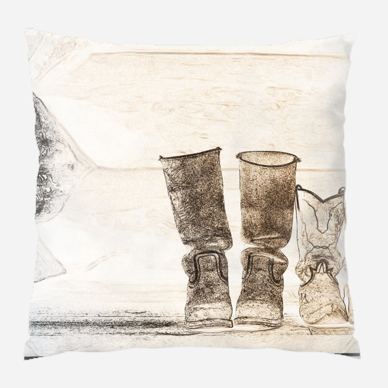 Housse et insert de coussin carré aquarelle Pateros, Microsuède, Intérieur
