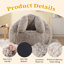 Fauteuil à billes en fausse fourrure de 39 po de largeur-1209569606