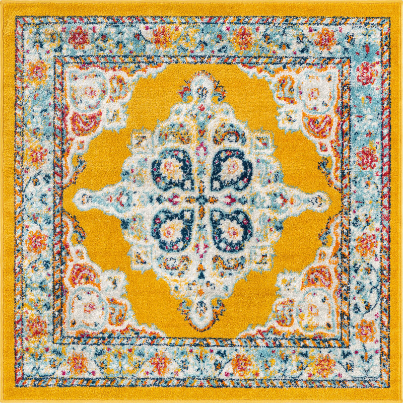 Mirveta Oriental Indoor Rug, Square 4'