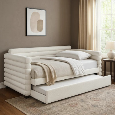 Lit de jour simple tapissier avec couchette Kells