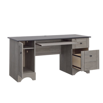 Bureau d'ordinateur, finition brune