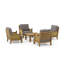 Luxe Outdoor 5 - Piece Teak Conversation Set-568616655