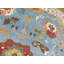 Tapis bleu ciel / ivoire / rouge 12 pi 3 po x 14 pi 9 po One-of-a-Kind