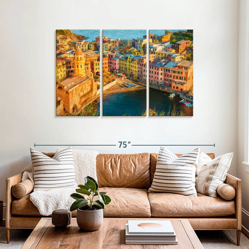 Gillard Vernazza incroyable dans les Cinque Terre, H 36 po x l 57 po