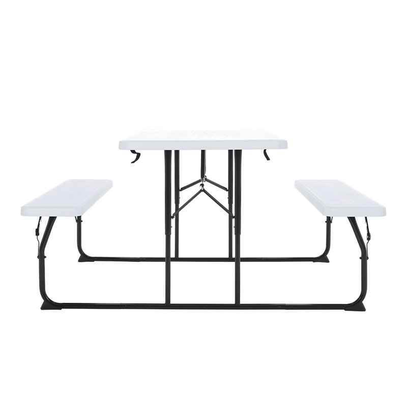 Brutton 6 - Person Patio Dining Set with Rectangular Table, White
