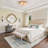 Emilia 4-Light Brushed Brass Flower Crystal Glass Flush Mount