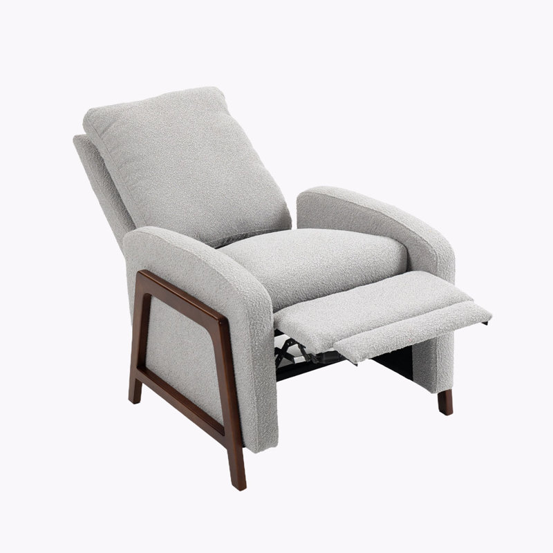 Fauteuil inclinable en tissu Oana, Gris