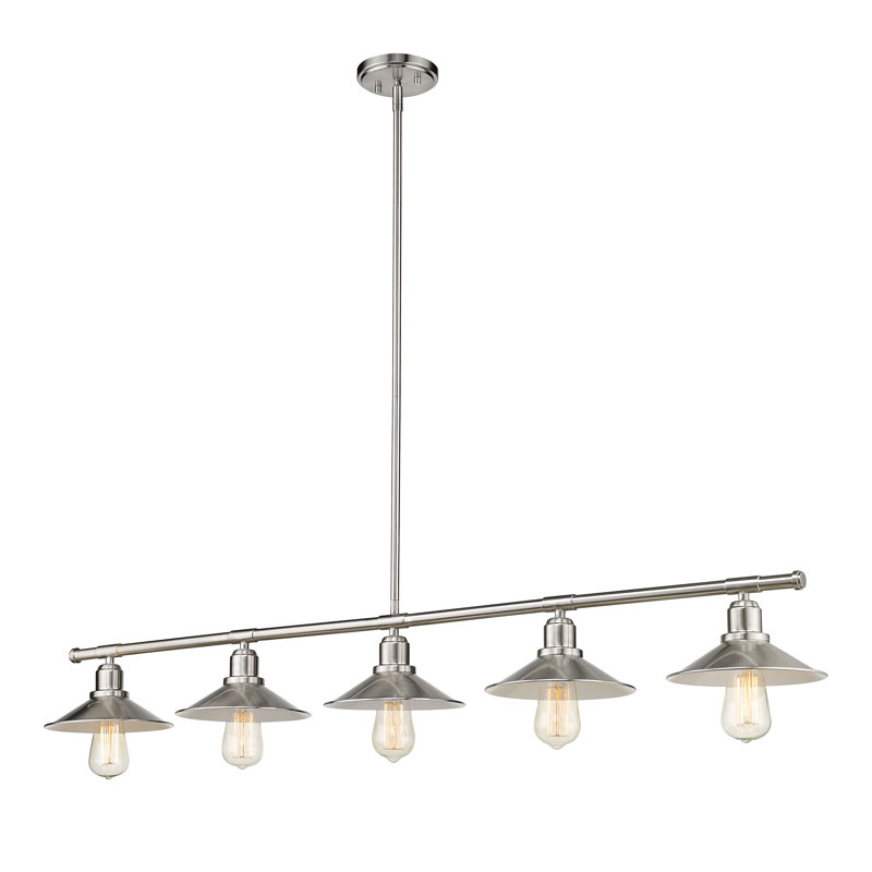 Mulhall 5 - Light Kitchen Island Pendant, Brushed Nickel, Brushed Nickel