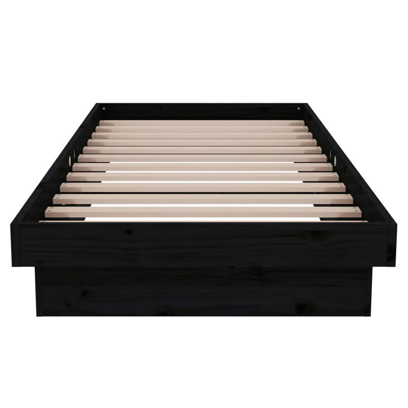 Jaquita Solid pinewood Bed, Small Single (2'6), black