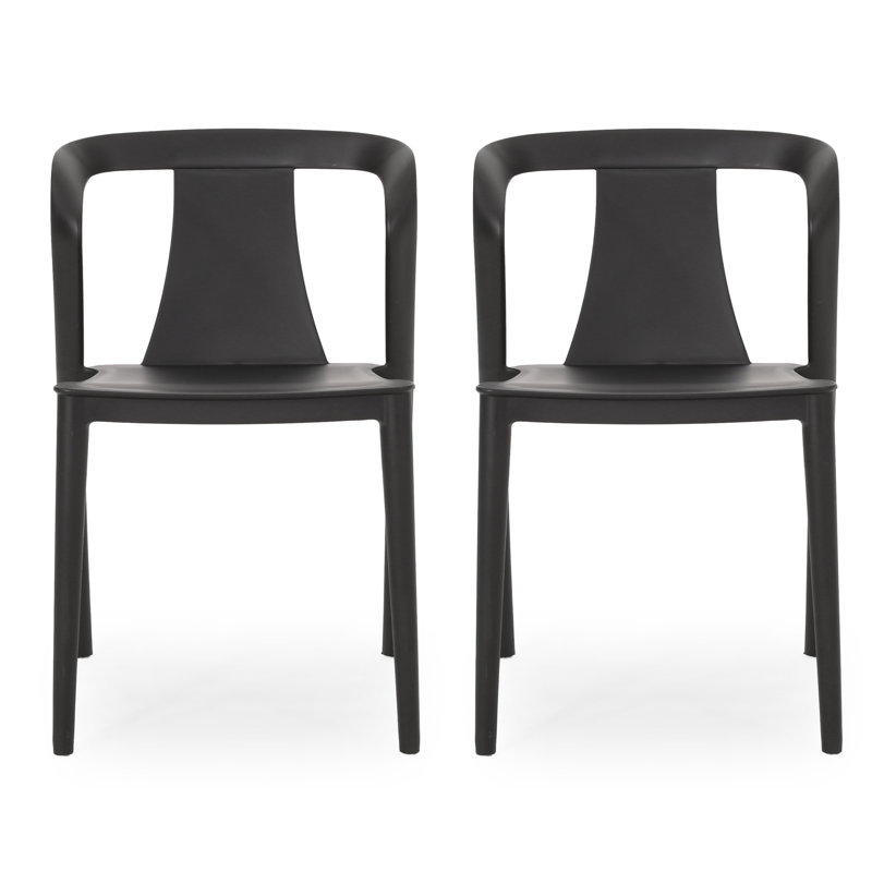 Chaise de patio Kemarian, Noir