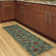 Ottohome Non-Slip Floral Leaves Area Rug For Living Room, Hallway, Entryway Rug, Seafoam Green