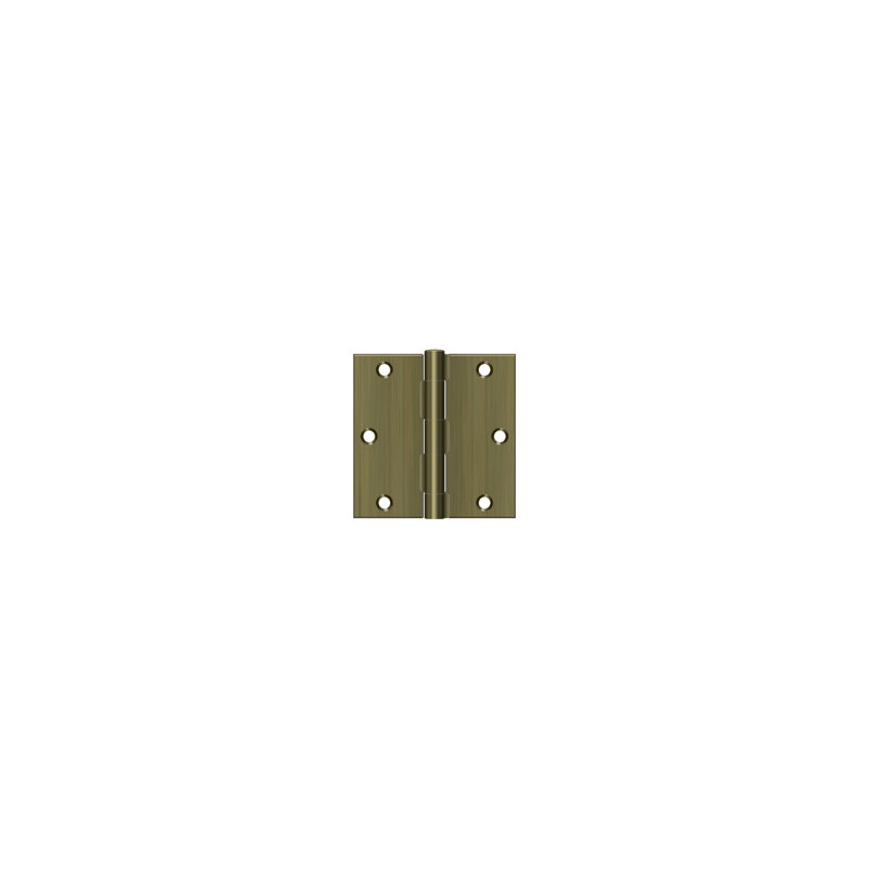 Steel Hinge, Antique Brass