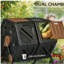 Outsunny Dual Chamber Compost Tumbler Bin, Outdoor Tumbling Composter with 24 Ventilation Openings and Steel Legs, 34.5 Gallon