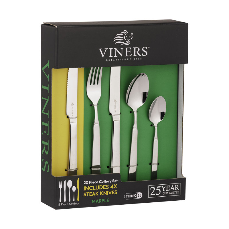 Viners Marple 18/0 Cutlery Set & Steak Knives (20pc Set)
