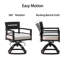 Outdoor Patio Aluminum Furniture, Modern Dining Set, Including 4 Swivel Rockers  Sunbrella Fabric Cushioned And 40" Square Dining Table With Umbrella Hole